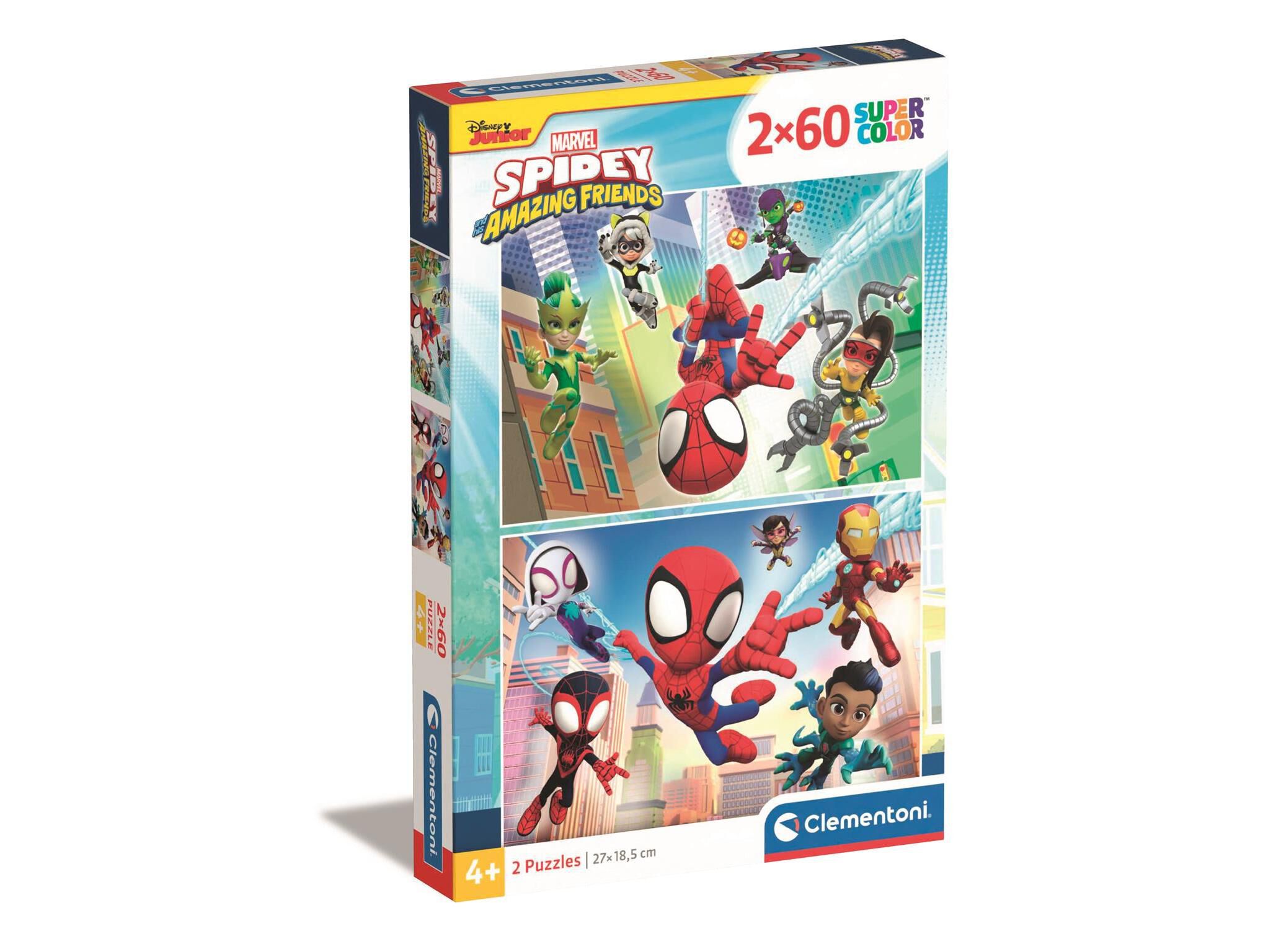 PUZZLE SPIDEY CLEMENTONI 2X60 PE&Ccedil;AS