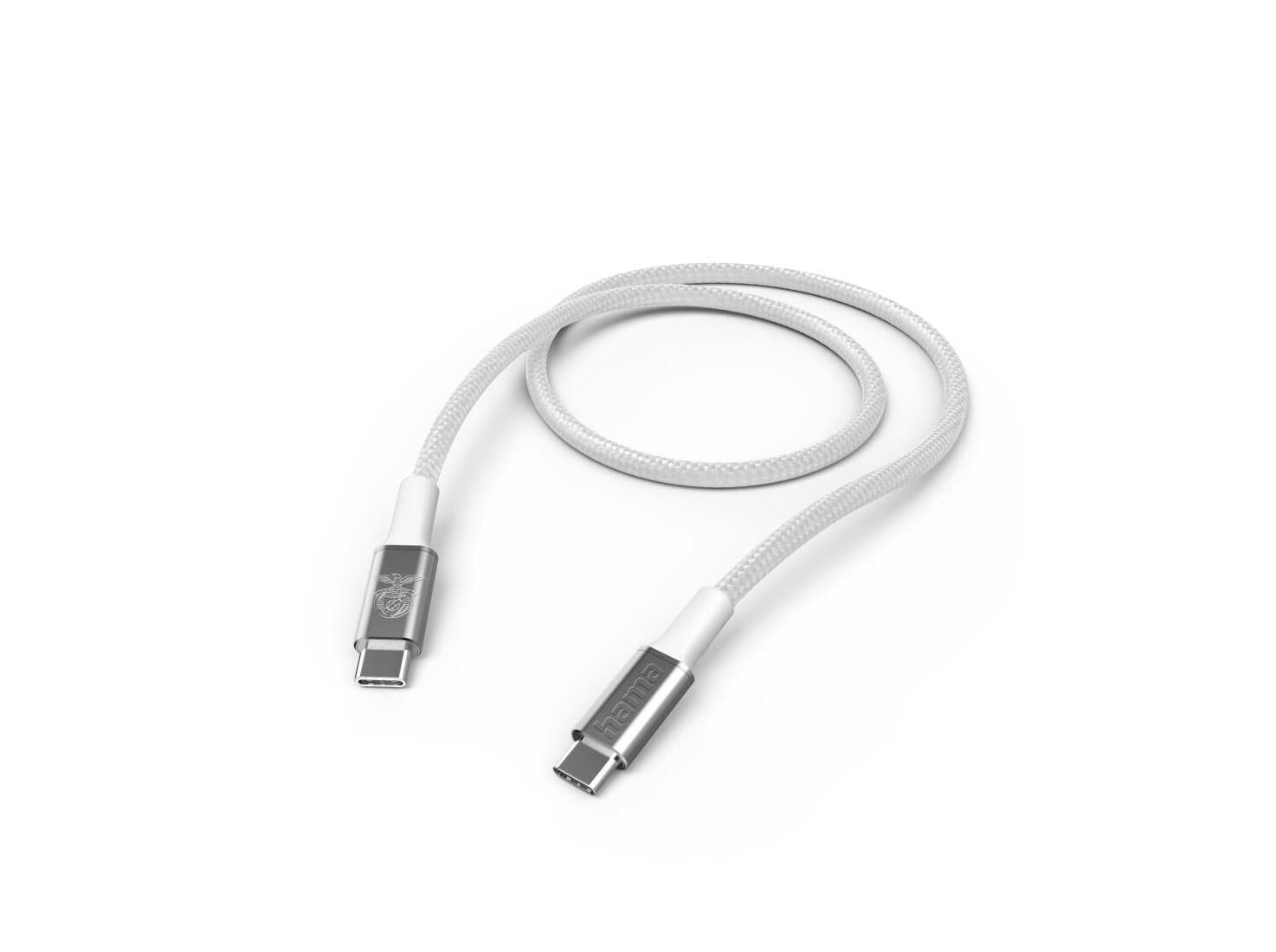 CABO BENFICA "FABRIC" HAMA 00211251 USB-C / USB-C 2M image number 0