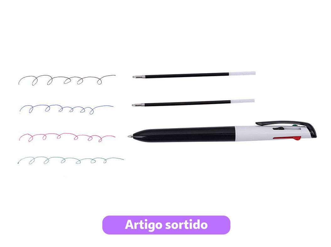 ESFEROGR&Aacute;FICA RETR&Aacute;TIL AUCHAN COM RECARGA CORES SORTIDAS image number 1