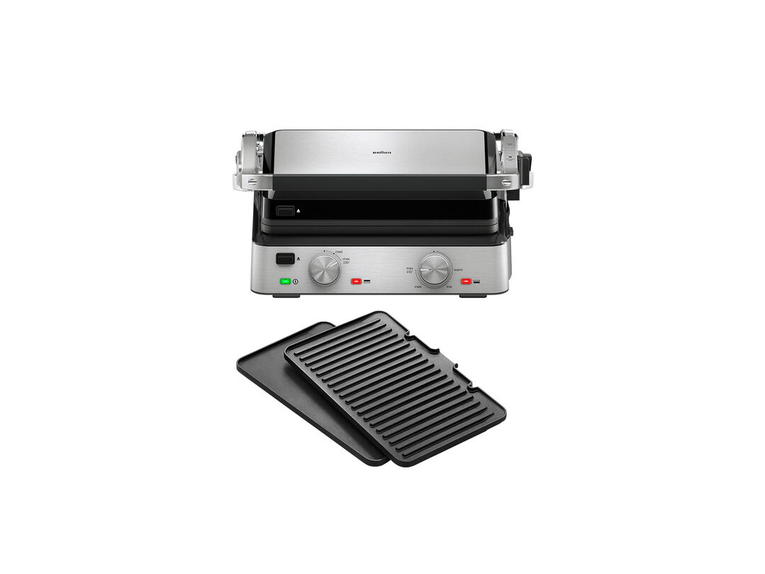 GRELHADOR DE PLACAS BRAUN CG7020 INOX 2000W image number 0