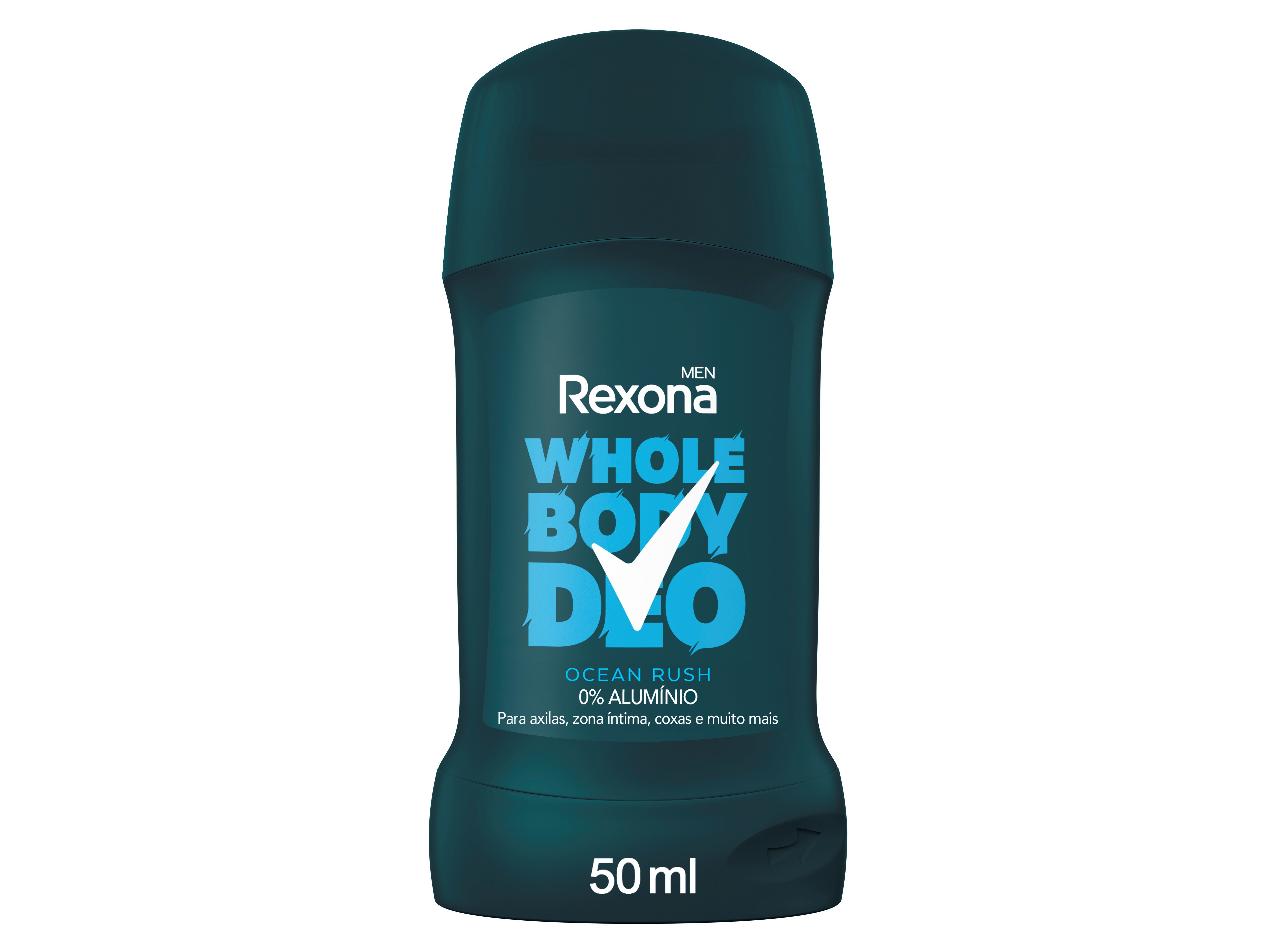 DESODORIZANTE STICK REXONA MEN PARA TODO O CORPO OCEAN RUSH 50ML image number 0