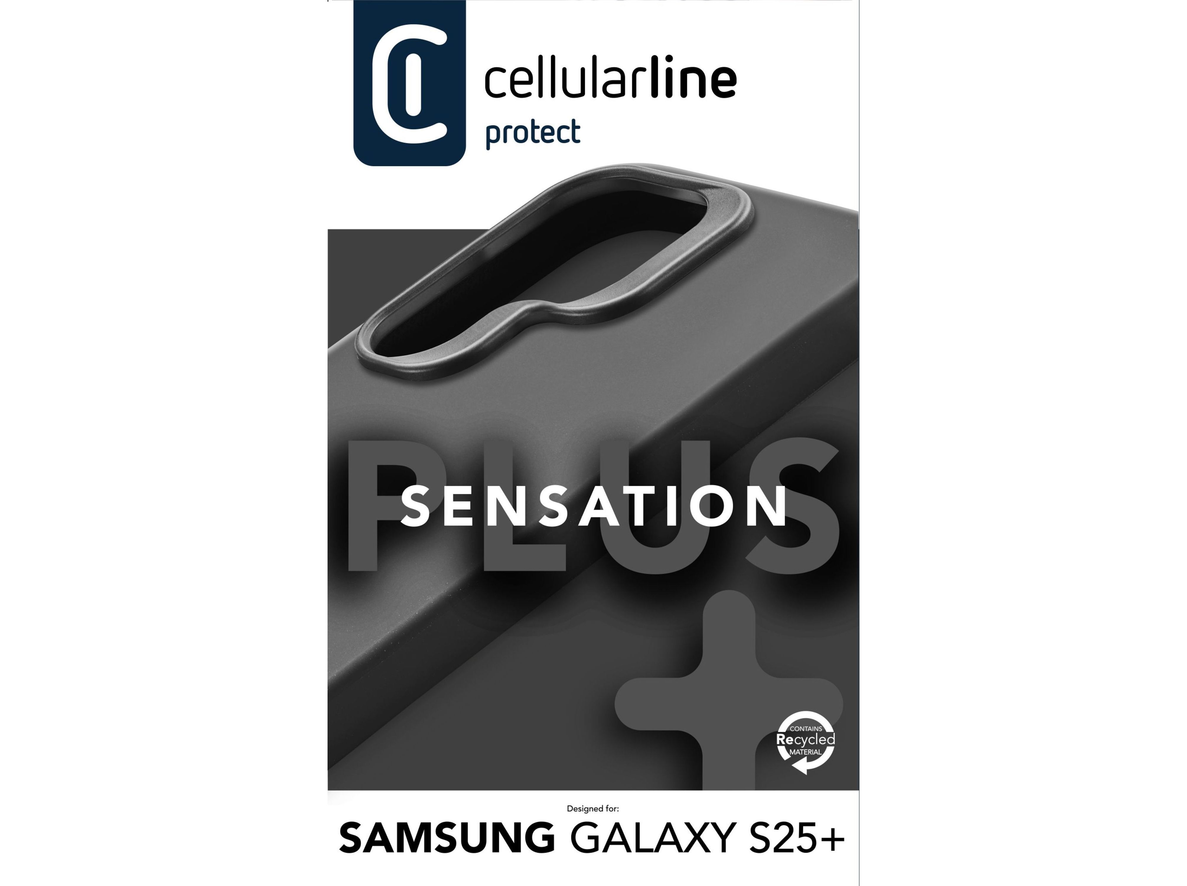 CAPA SENSATION+ CELLULARLINE SAMSUNG S25+ PRETA image number 1