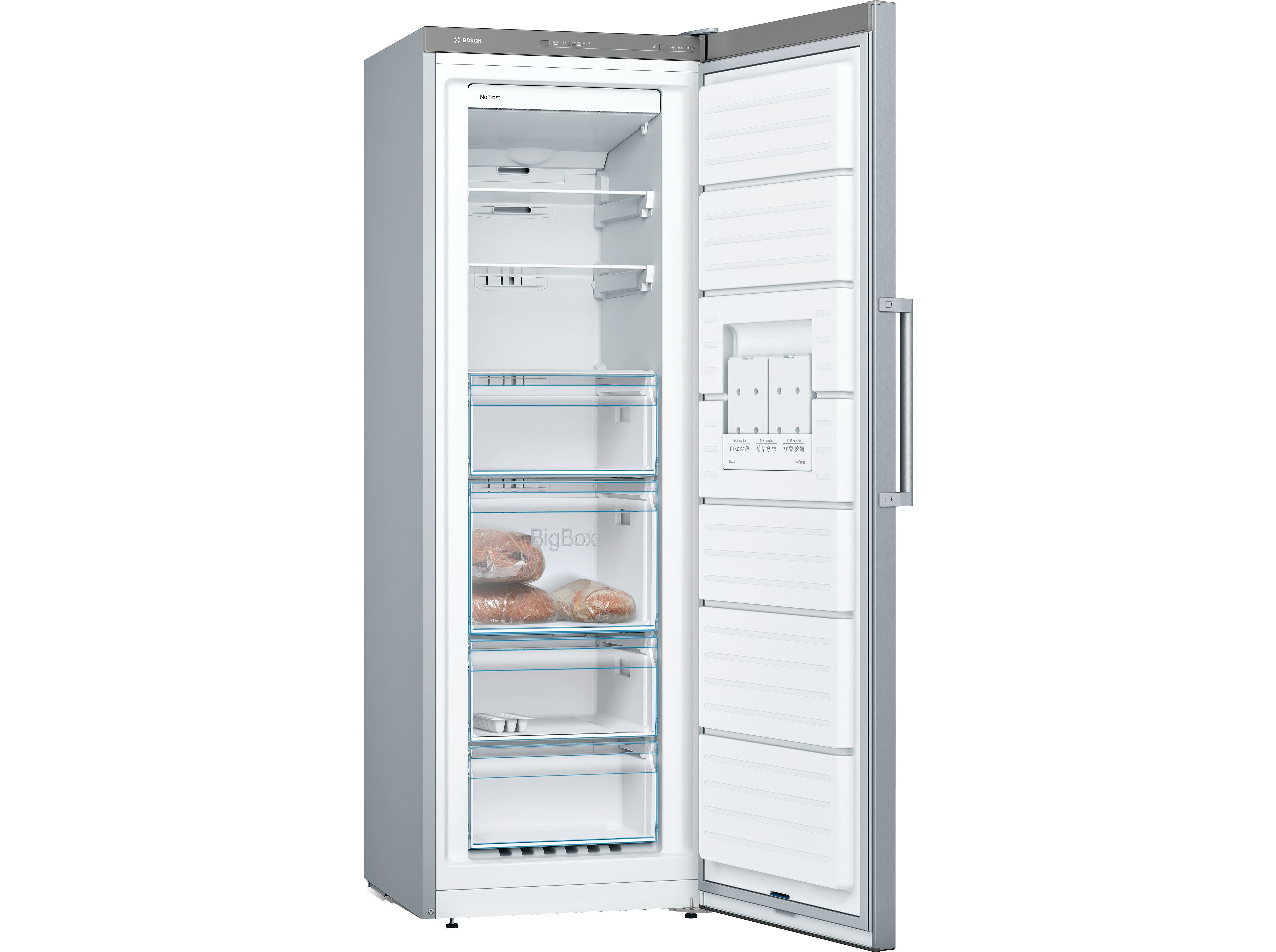 ARCA VERTICAL BOSCH GSN33VLEP INOX E 225L NO FROST image number 1