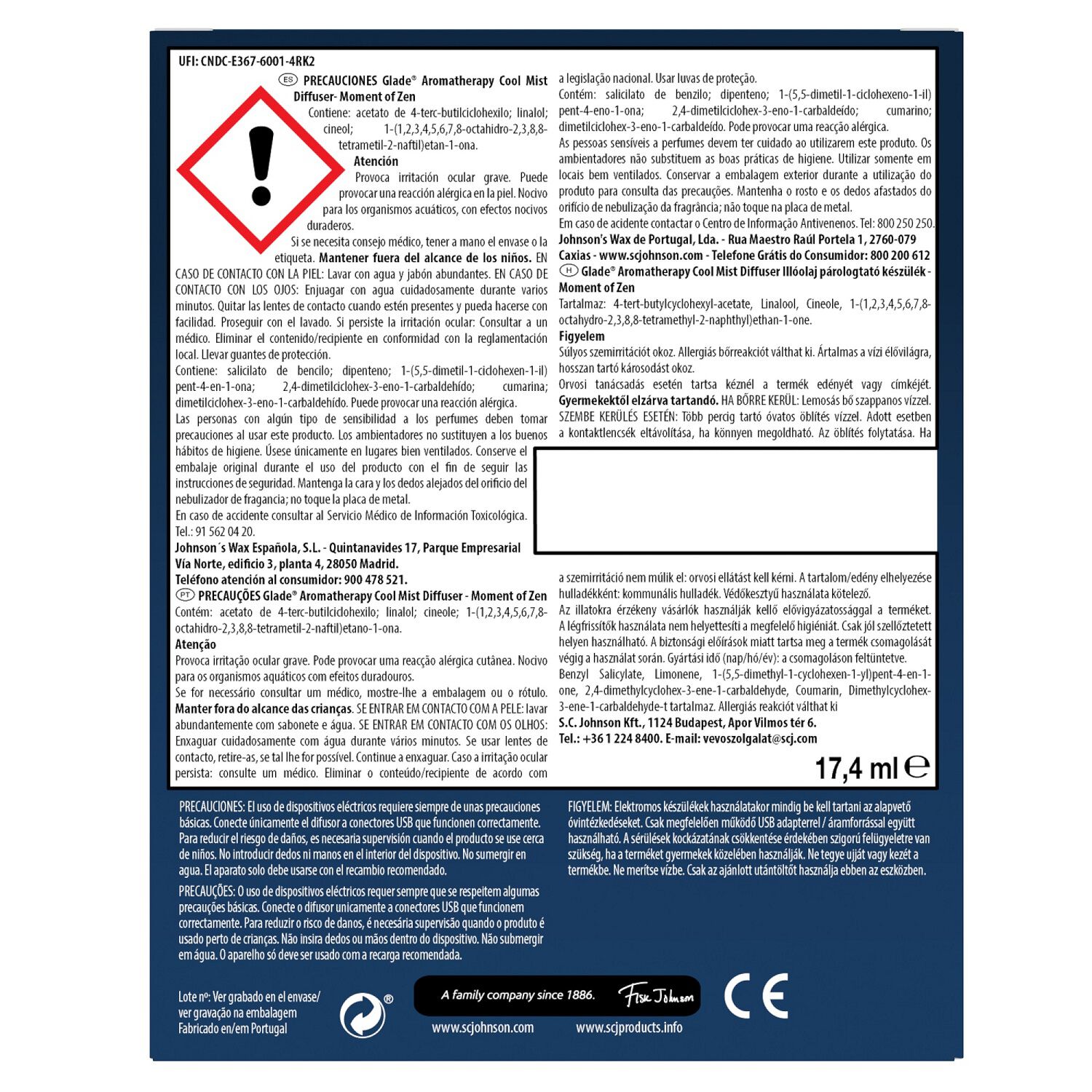 AMBIENTADOR APARELHO GLADE COOL MIST ZEN 1 UN image number 1