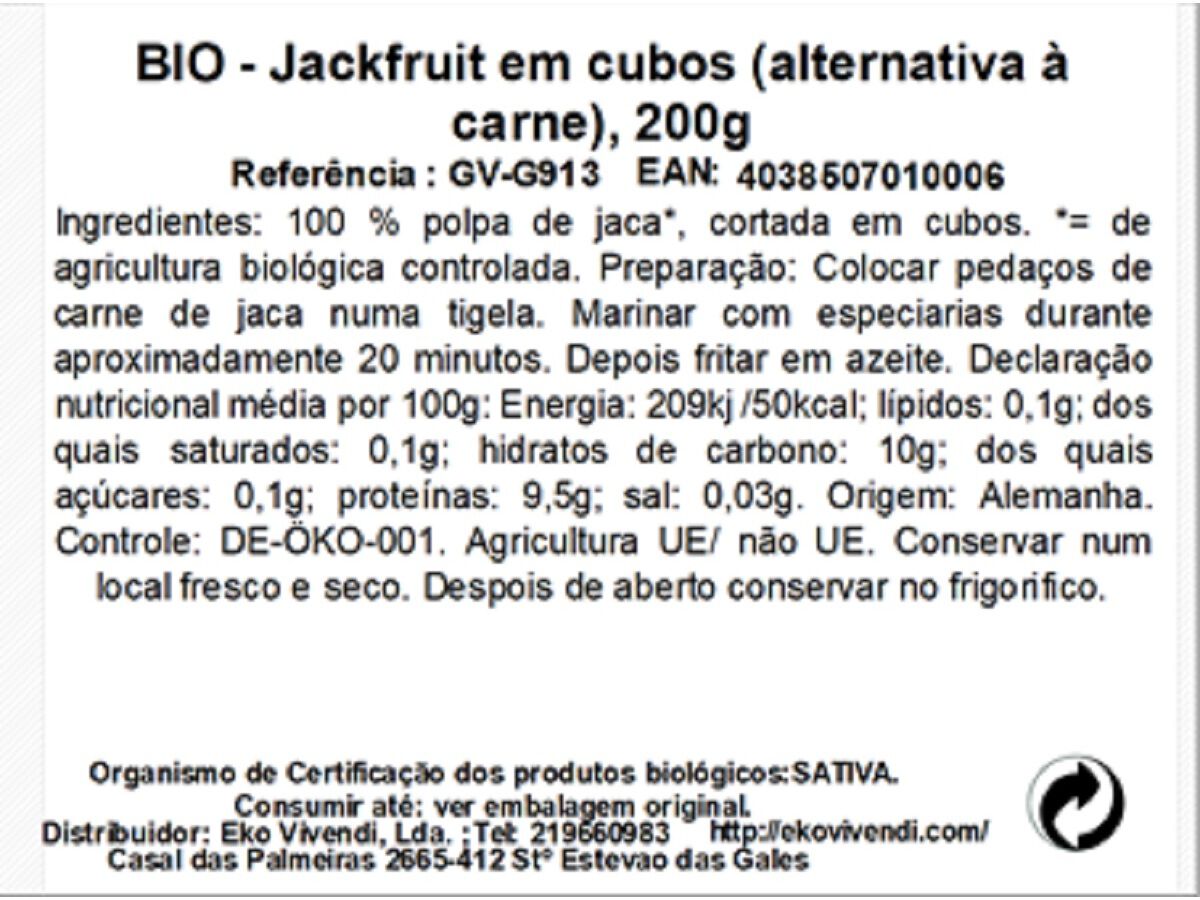 JACA GOVINDA CUBOS BIO 200G image number 1