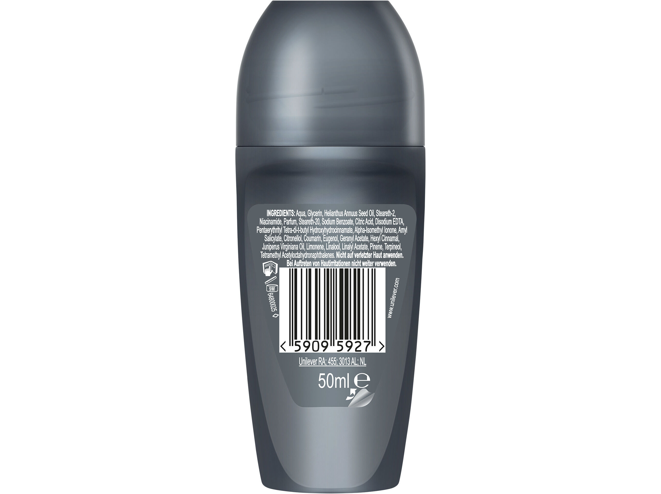 DESODORIZANTE ROLL-ON DOVE MEN CLEAN COMFORT 0% ALUMINIO 50ML image number 2