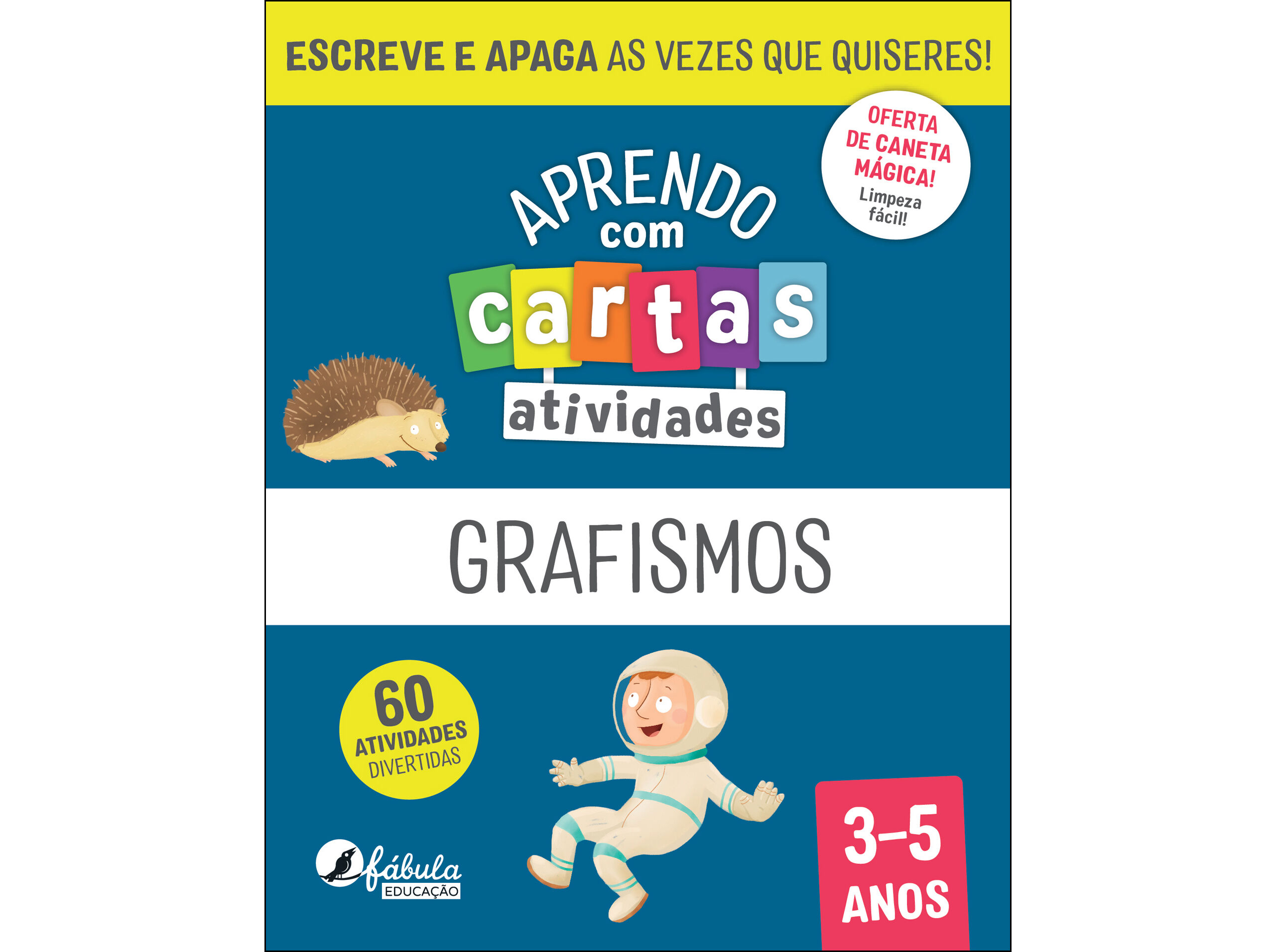 LIVRO APRENDO COM CARTAS: ATIVIDADES GRAFISMOS 3-5 ANOS image number 0