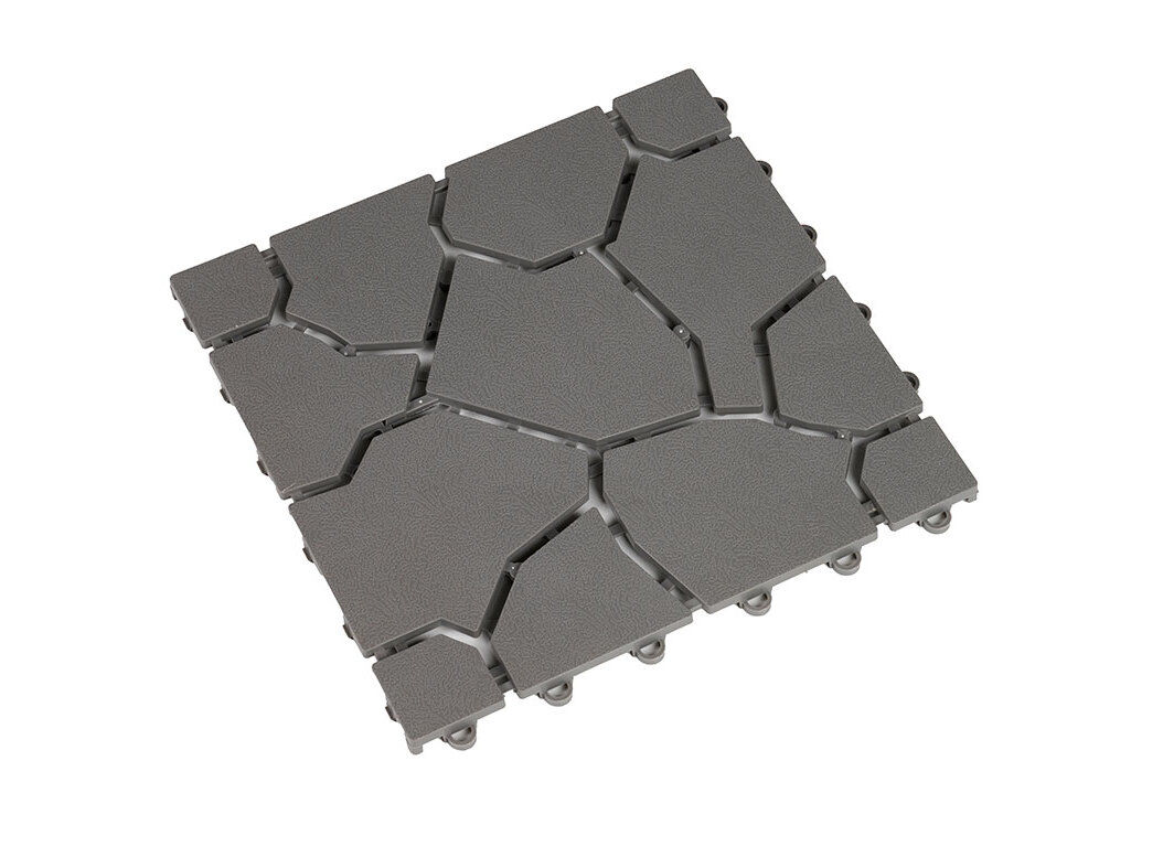 LADRILHO PL&Aacute;STICO GARDENSTAR CINZA 28X28X1.5CM