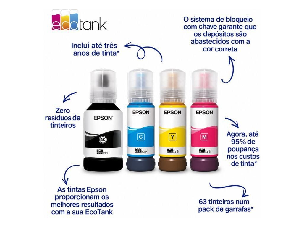 TINTA ORIGINAL EPSON 102 ECOTANK AZUL CIANO 70ML image number 1