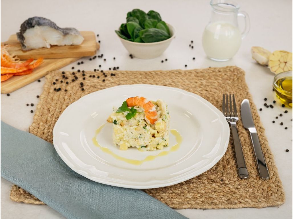 DELICIA SABORES AUCHAN BACALHAU C/CAMAR&Atilde;O 900 G image number 1