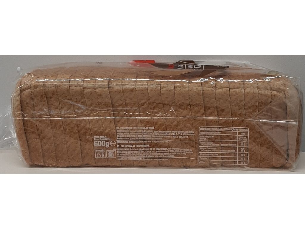 P&Atilde;O DE FORMA AUCHAN TRIGO INTEGRAL 600 G image number 1