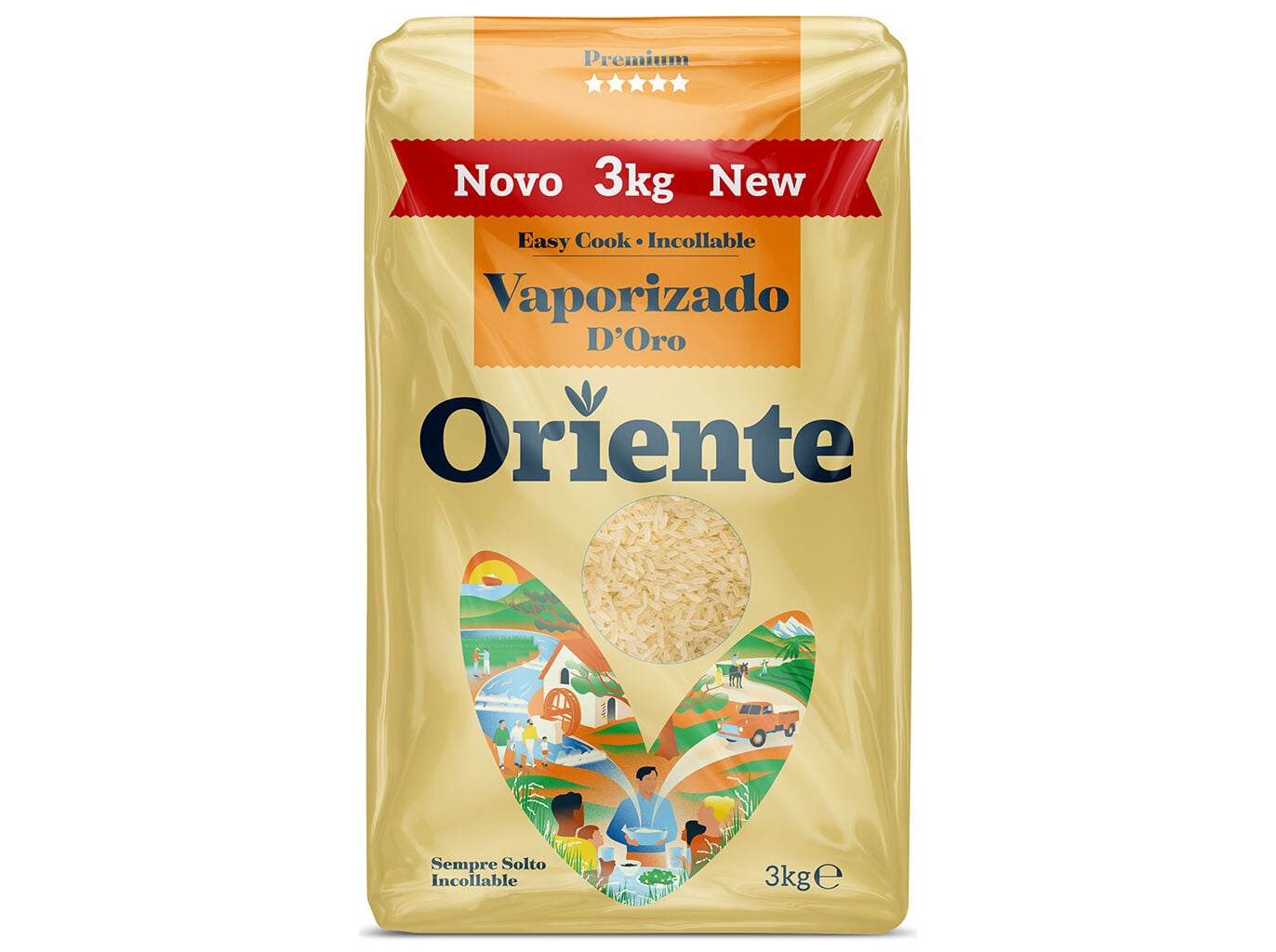 ARROZ VAPORIZADO ORIENTE D'ORO 3KG image number 0