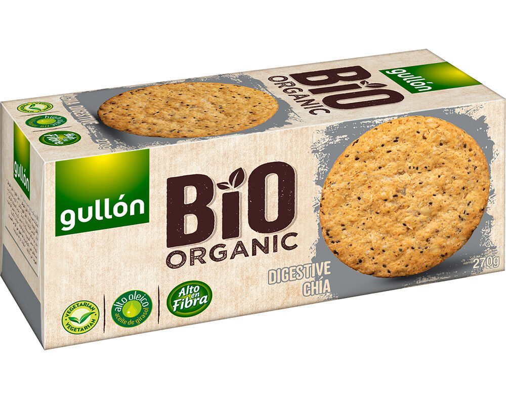 BOLACHA GULLON DIGESTIVE BIO CHIA 270G image number 0
