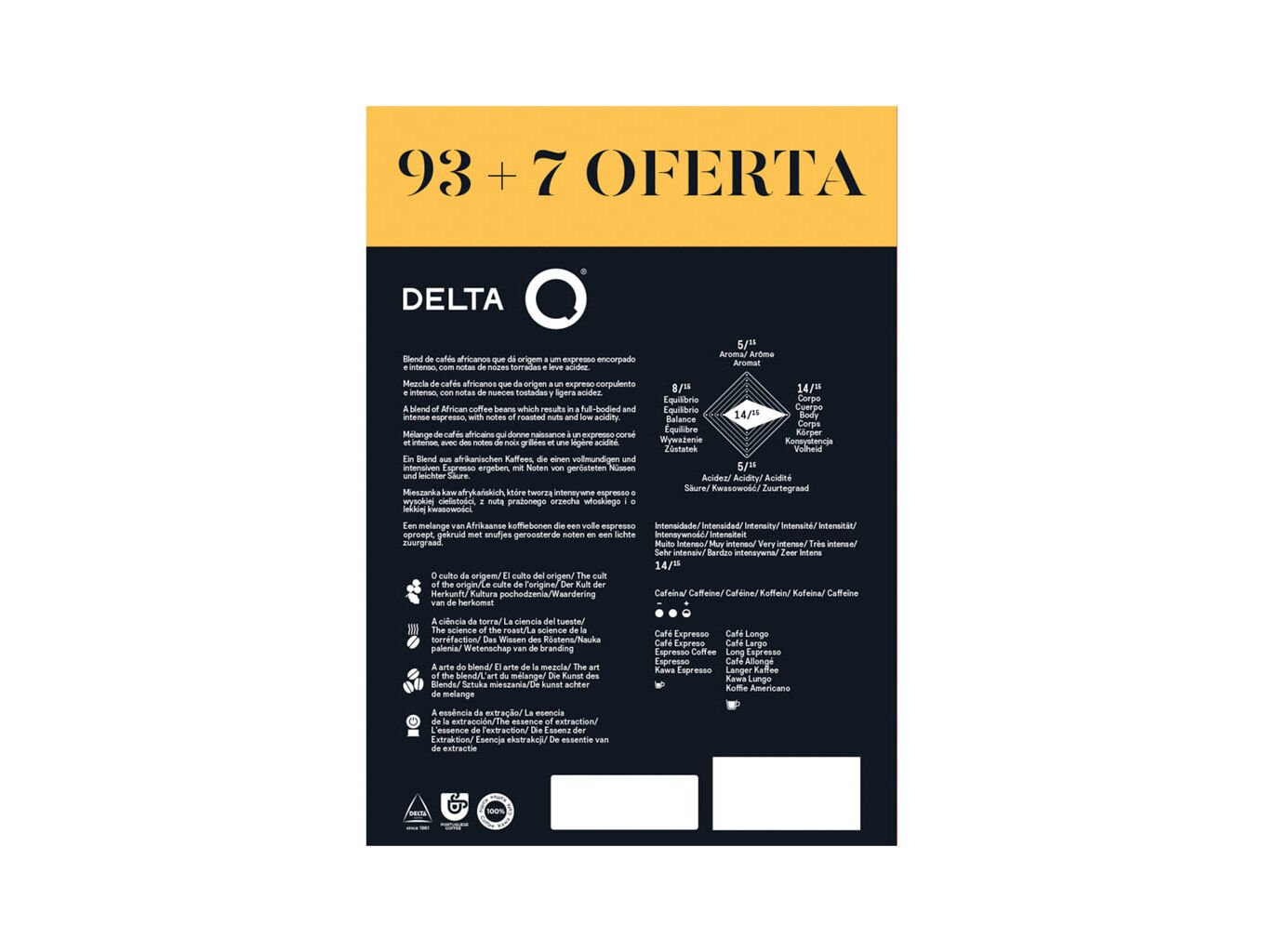 C&Aacute;PSULAS CAF&Eacute; DELTA Q EPIQ 93 UN + 7 UN OFERTA image number 1