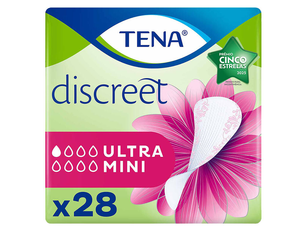 PENSOS INCONTIN&Ecirc;NCIA TENA DISCREET ULTRA MINI 28 UN image number 7