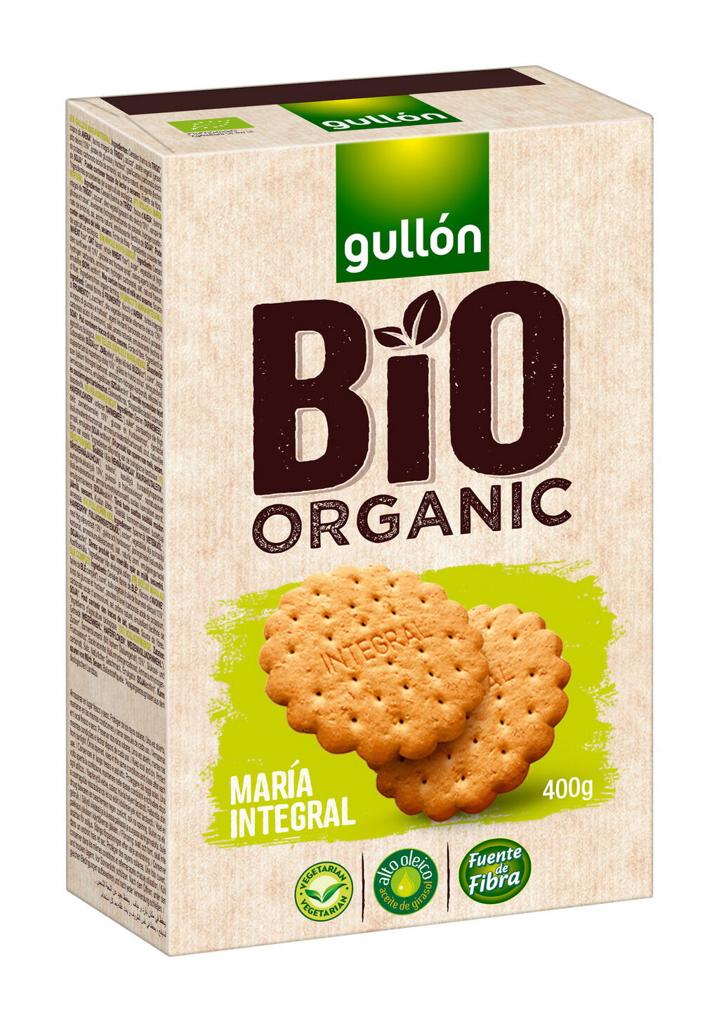 BOLACHA GULLON MARIA INTEGRAL BIO 400G