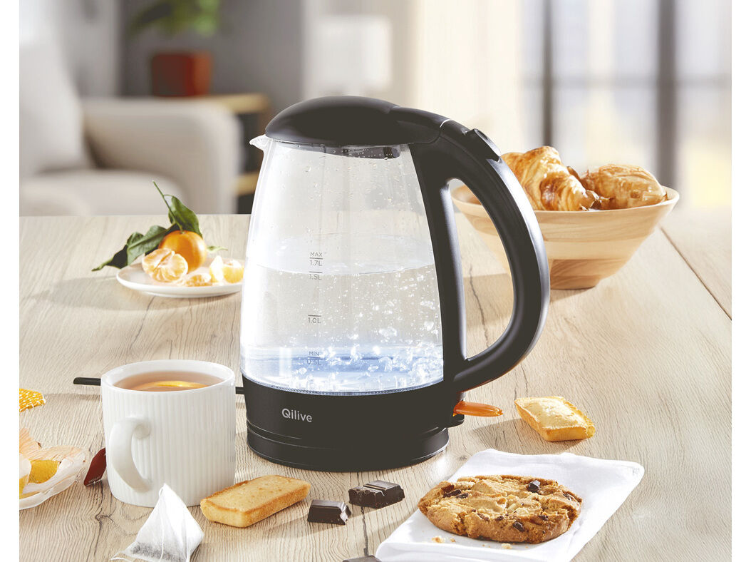 JARRO EL&Eacute;TRICO QILIVE Q.5503 VIDRO/PRETO 1.7L image number 2