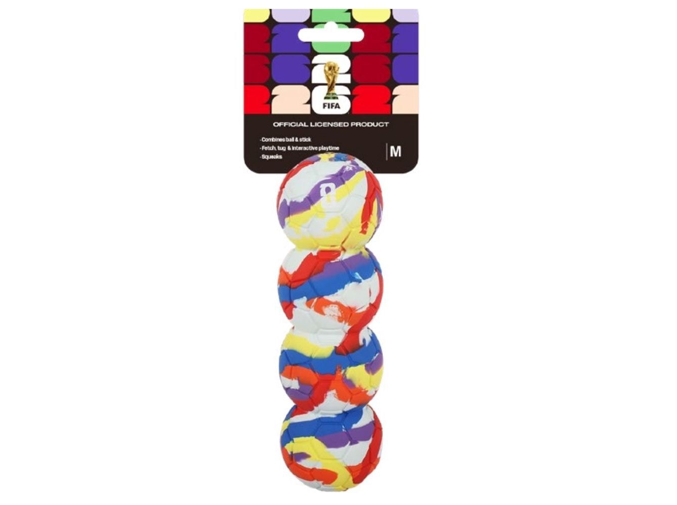 BRINQUEDO C&Atilde;O AFP MUNDIAL STICK BOLAS 15CM