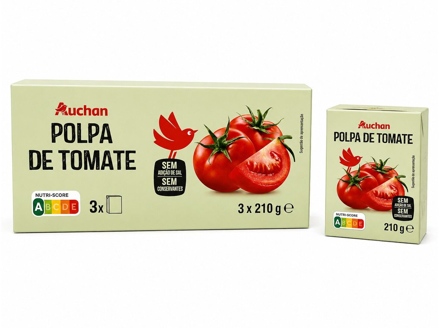 POLPA DE TOMATE AUCHAN 3*210G image number 1