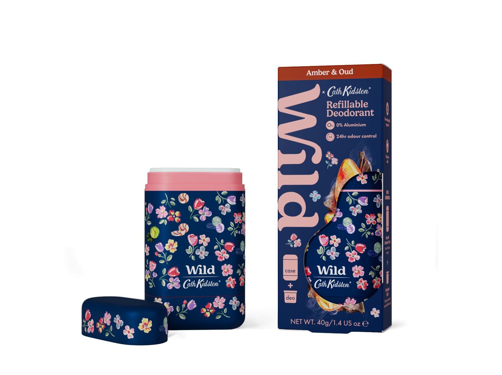 DESODORIZANTE WILD FLORAL AZUL &Acirc;MBAR 40G image number 0