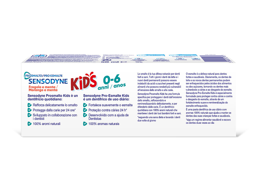 PASTA DENT&Iacute;FRICA SENSODYNE PRO-ESMALTE KIDS MORANGO 50ML image number 1