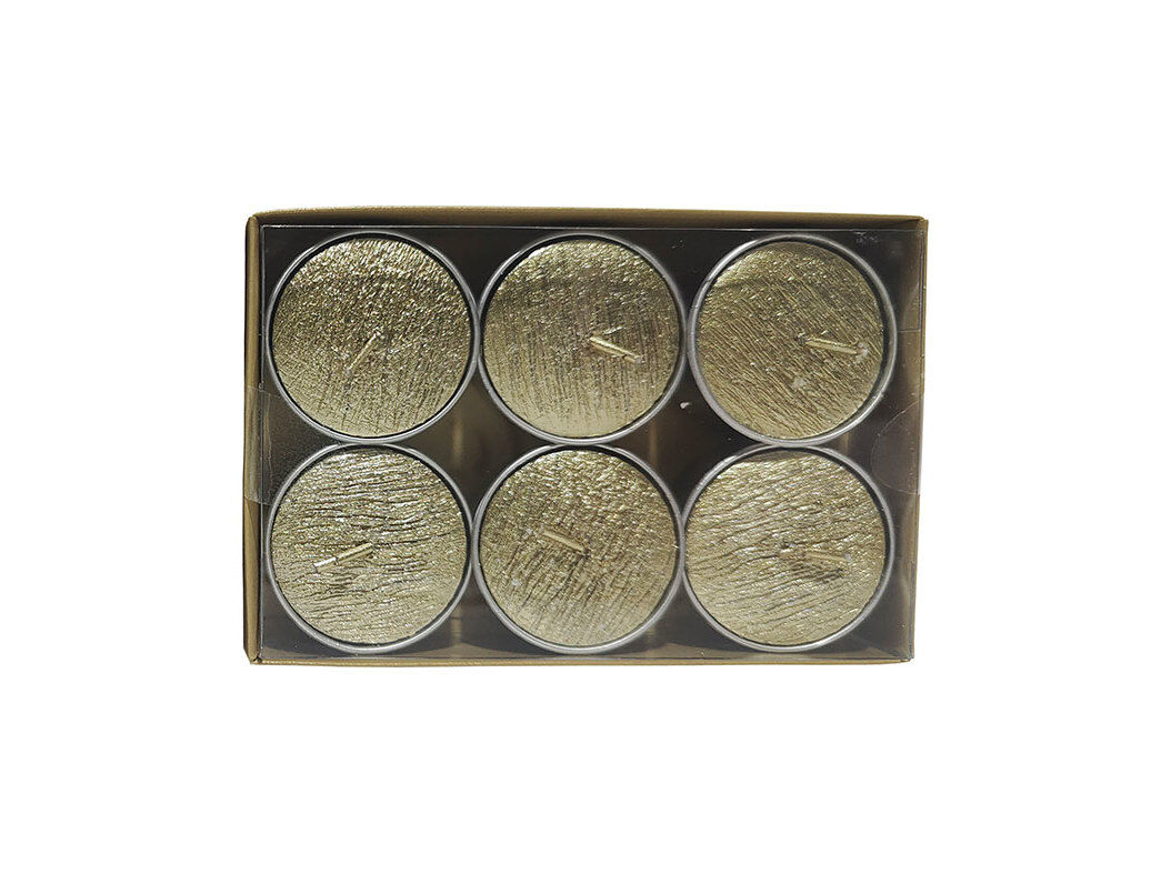 CONJUNTO DE 6 TEALIGHT ACTUEL DOURADO image number 0