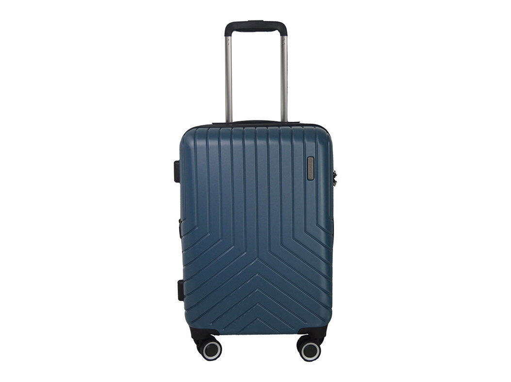 MALA DE CABINE R&Iacute;GIDA AIRPORT AZUL METAL 8 RODAS 35X55X23CM image number 0