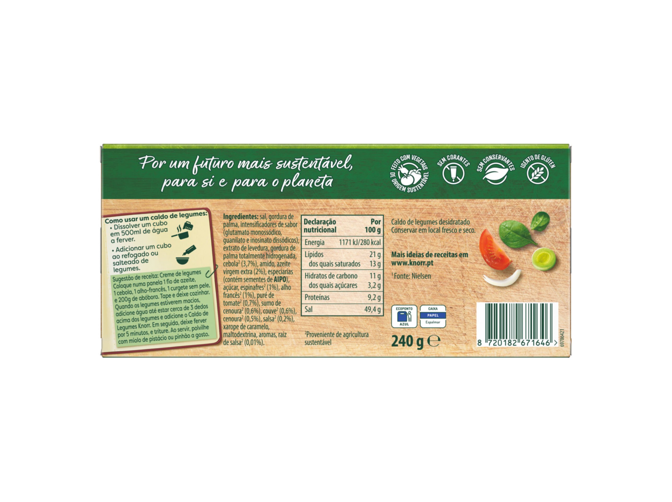 CALDO KNORR LEGUMES 24 CUBOS 240GR image number 2