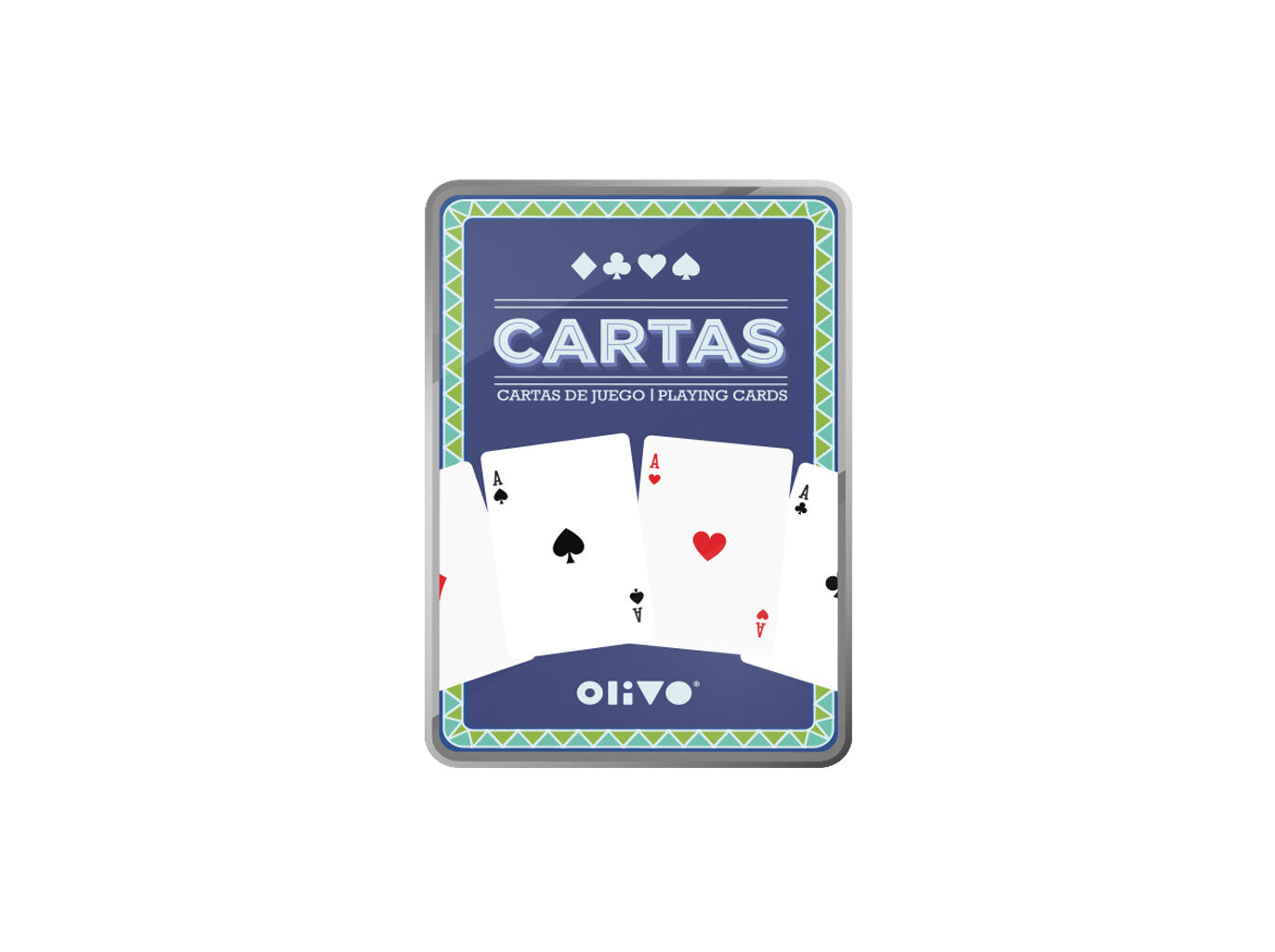 JOGO CARTAS OLIVO EMBALAGEM PL&Aacute;STICO