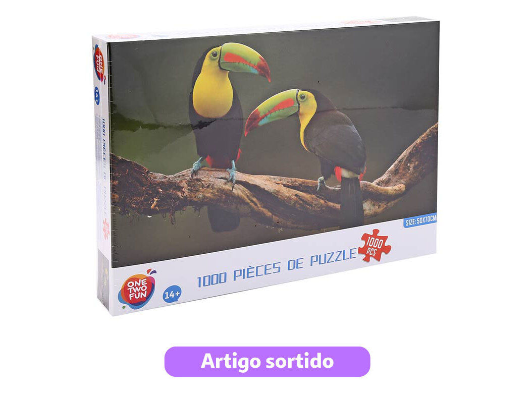 PUZZLE 1000 PE&Ccedil;AS ONE TWO FUN ANIMAIS E NATUREZA MODELOS SORTIDOS image number 2