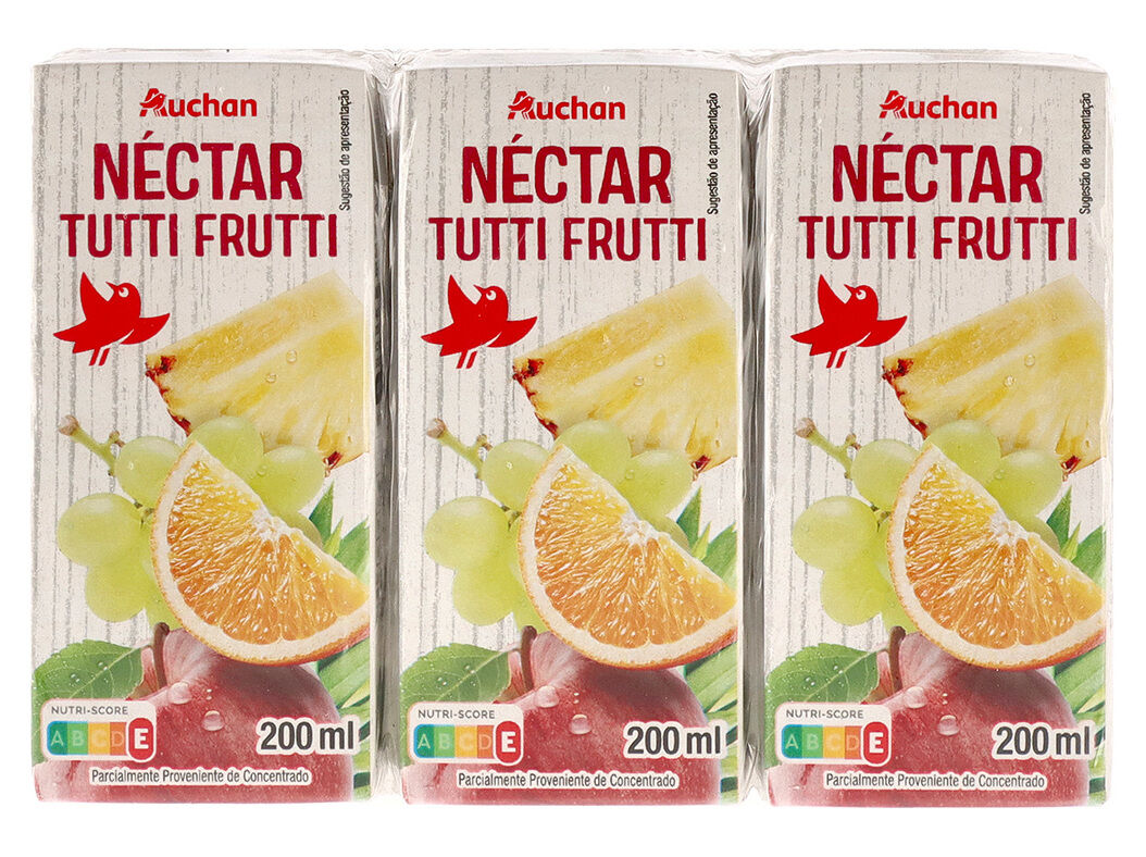 N&Eacute;CTAR AUCHAN TUTTI FRUTTI 3X200ML image number 0