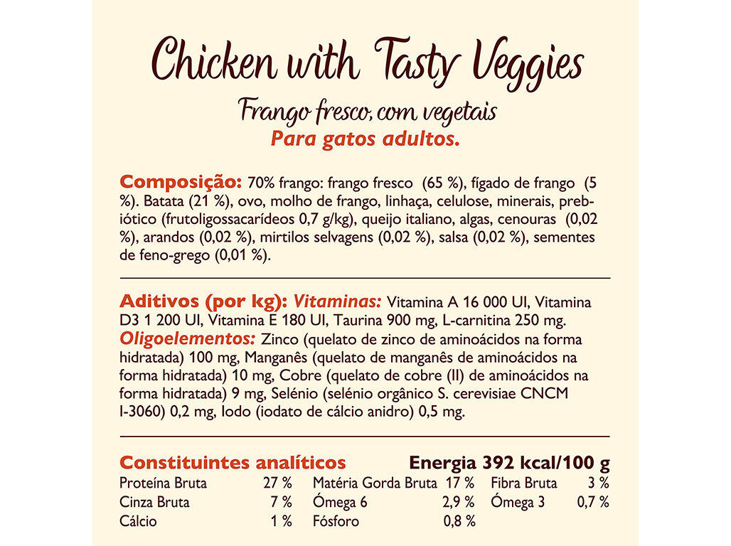 RA&Ccedil;&Atilde;O PARA GATO LILY'S KITCHEN FRANGO E VEGETAIS 800G image number 4