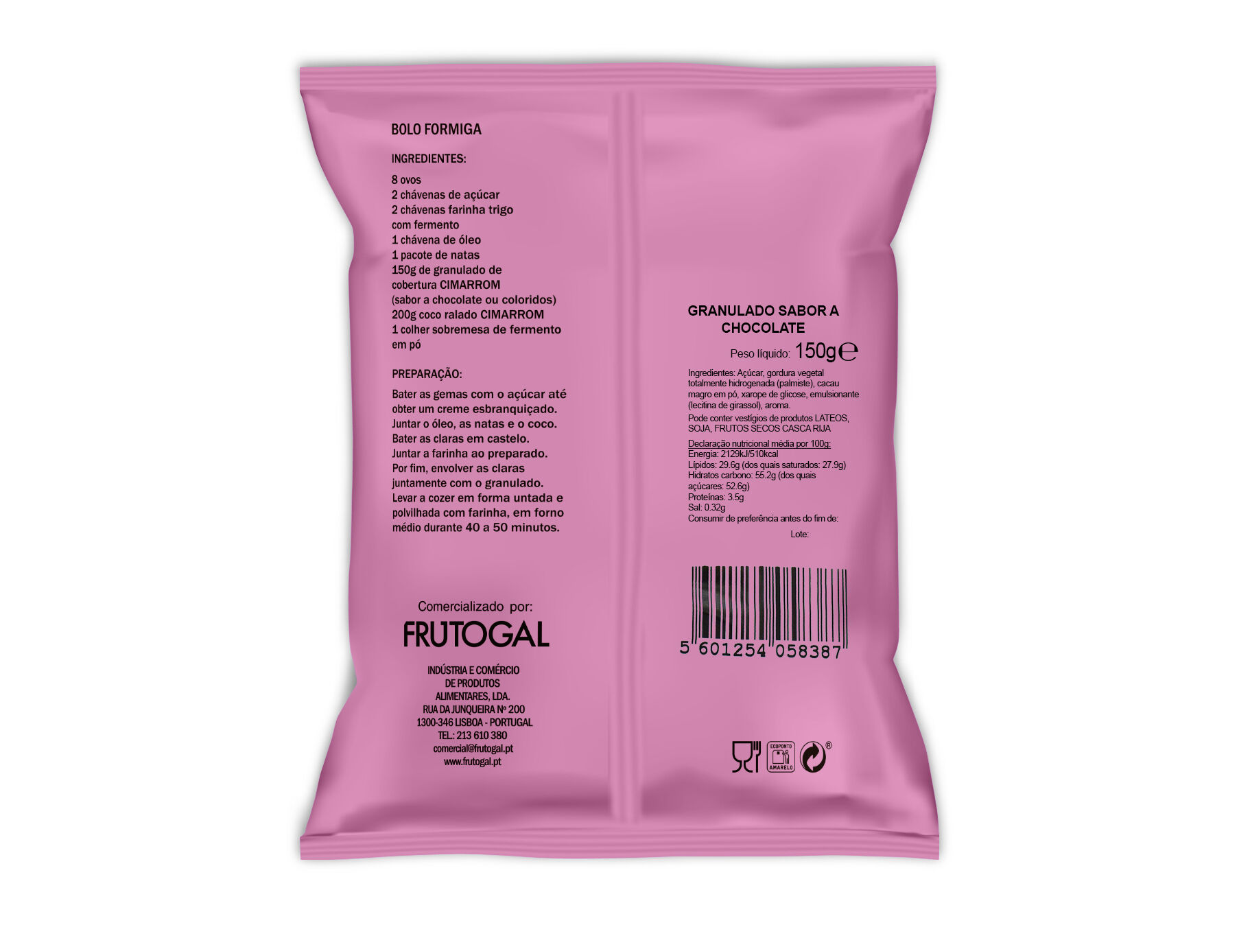 GRANULADO CIMARROM SABOR CHOCOLATE 150G image number 1