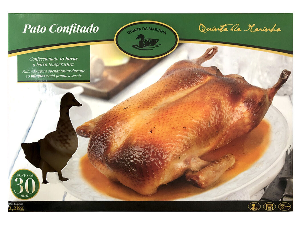 PATO INTEIRO CONFITADO QT&ordf; MARINHA 2.2 KG