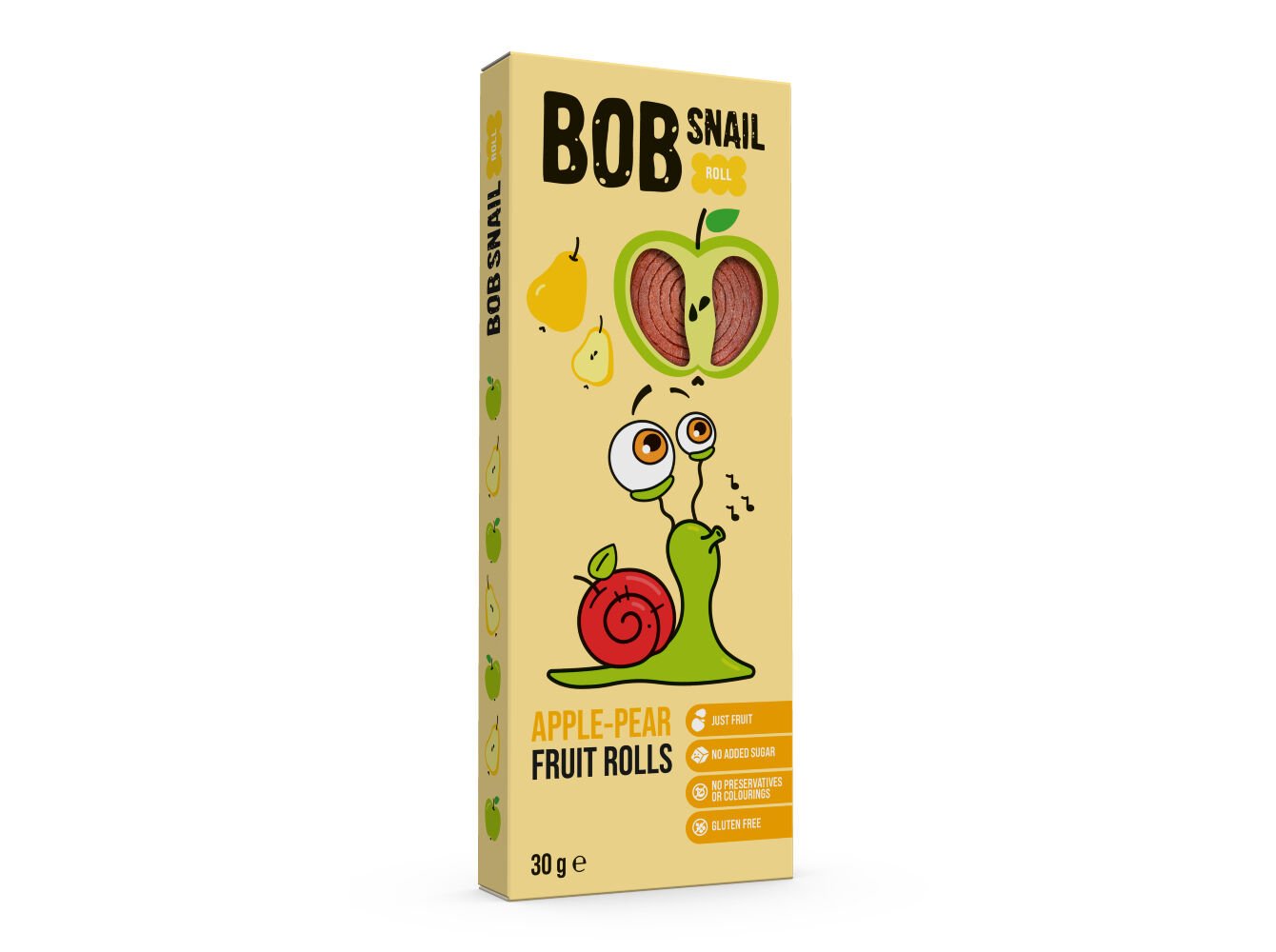 ROLINHOS DE FRUTA BOB SNAIL MA&Ccedil;&Atilde; E PERA 30 G
