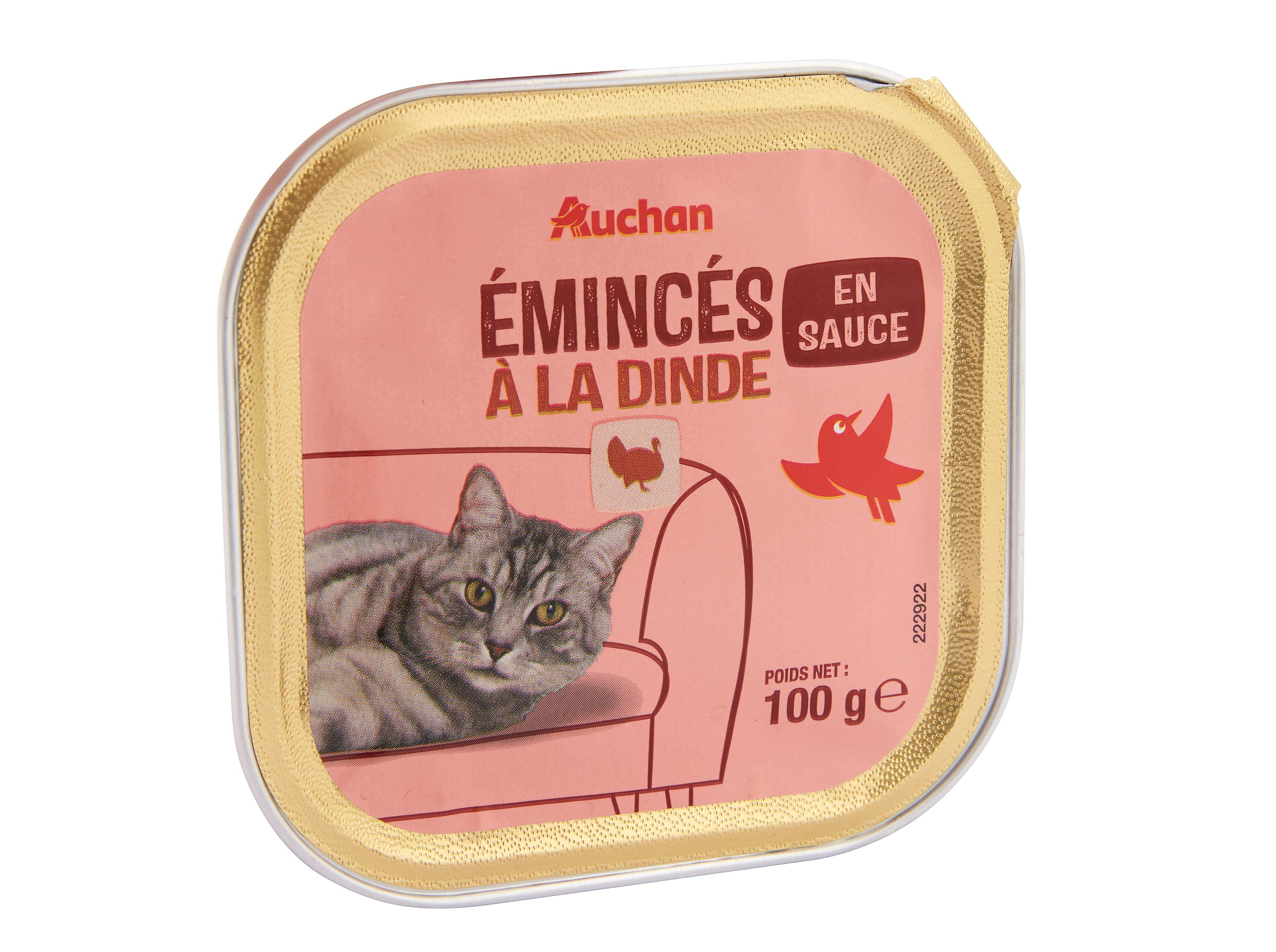 COMIDA H&Uacute;MIDA PARA GATO AUCHAN PEDA&Ccedil;OS EM MOLHO COM PERU 100G image number 1