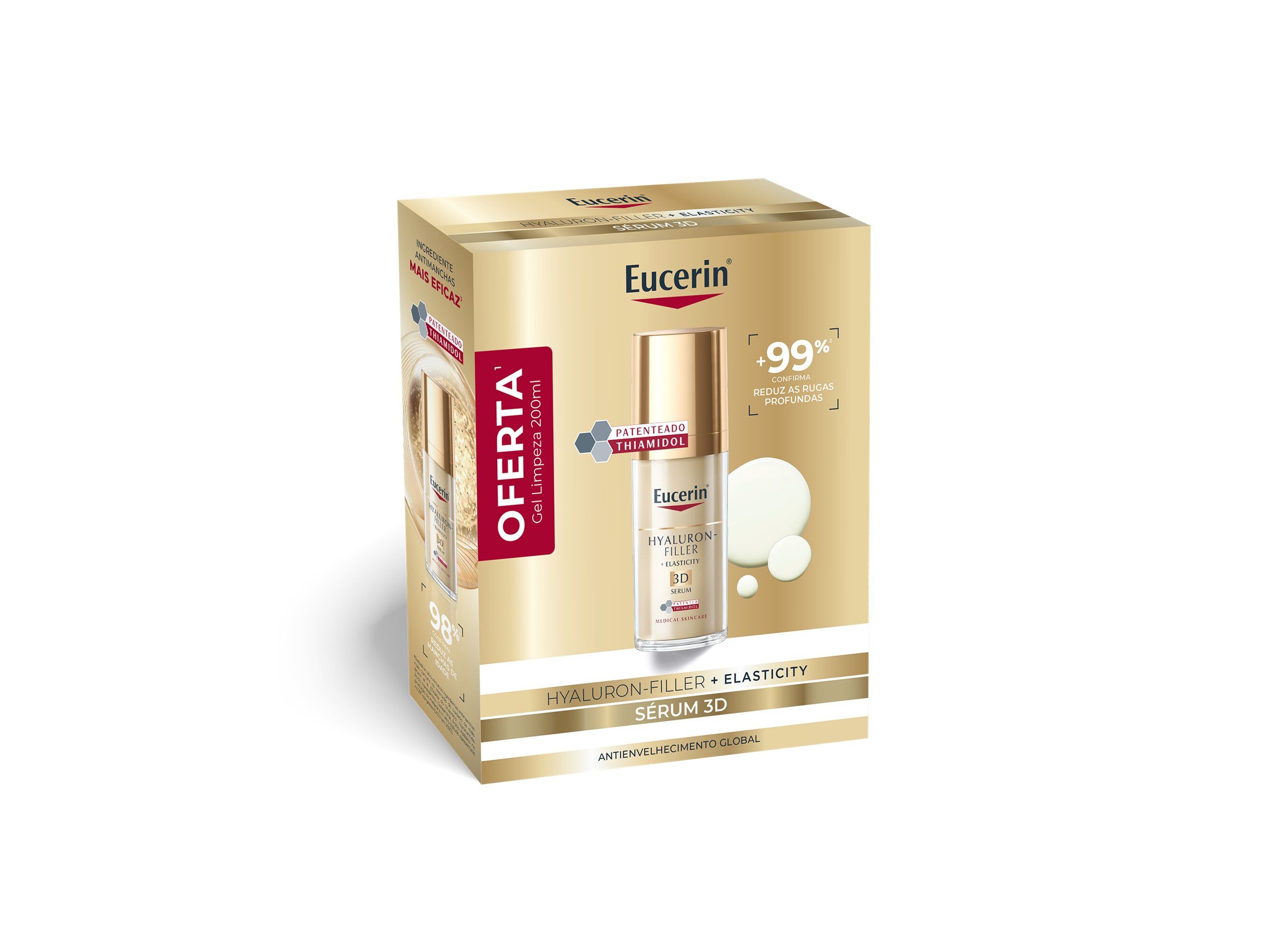PACK ANTI IDADE EUCERIN SERUM ELASTICITY 3D 30ML + OFERTA GEL LIMPEZA 200ML image number 0