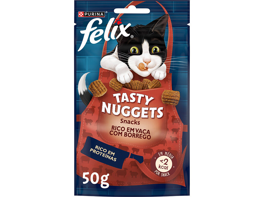 SNACKS GATO FELIX NUGGETS VACA E BORREGO 50G image number 0