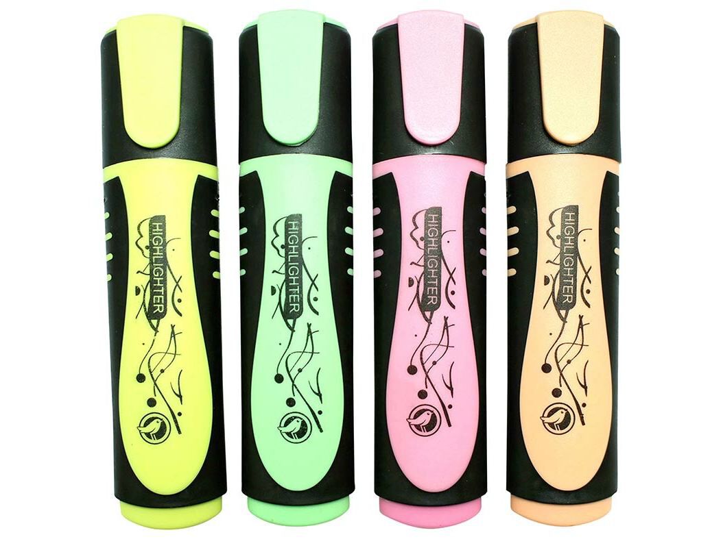CONJUNTO DE 4 SUBLINHADORES AUCHAN CORES PASTEL image number 3