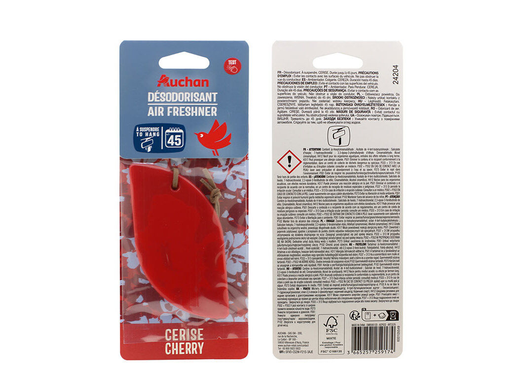 AMBIENTADOR AUTO AUCHAN POLIMERO CEREJA image number 0