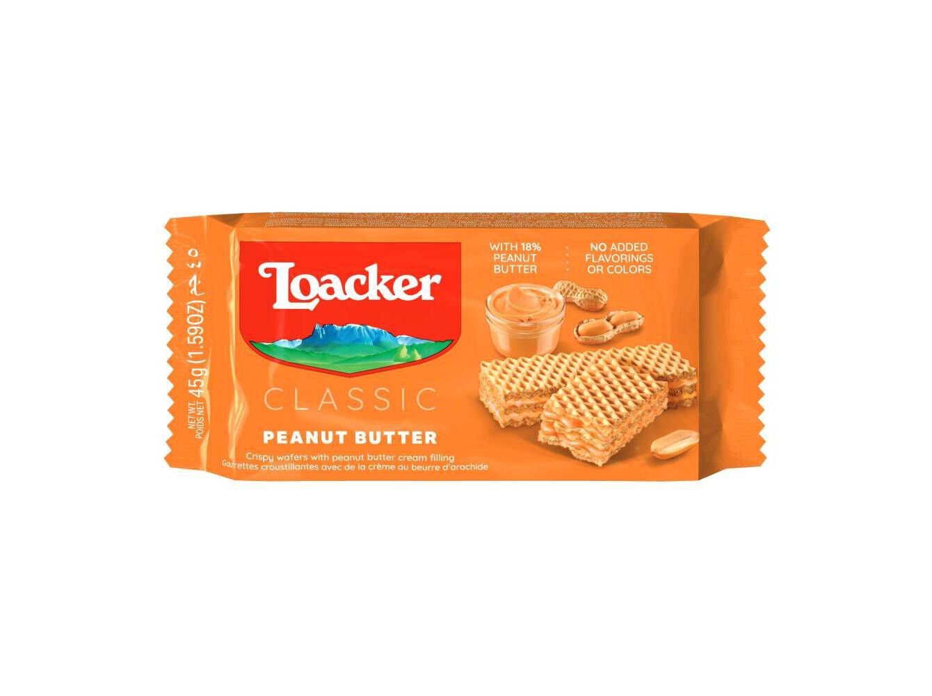 WAFFERS LOACKER MANTEIGA AMENDOIM 45G image number 0