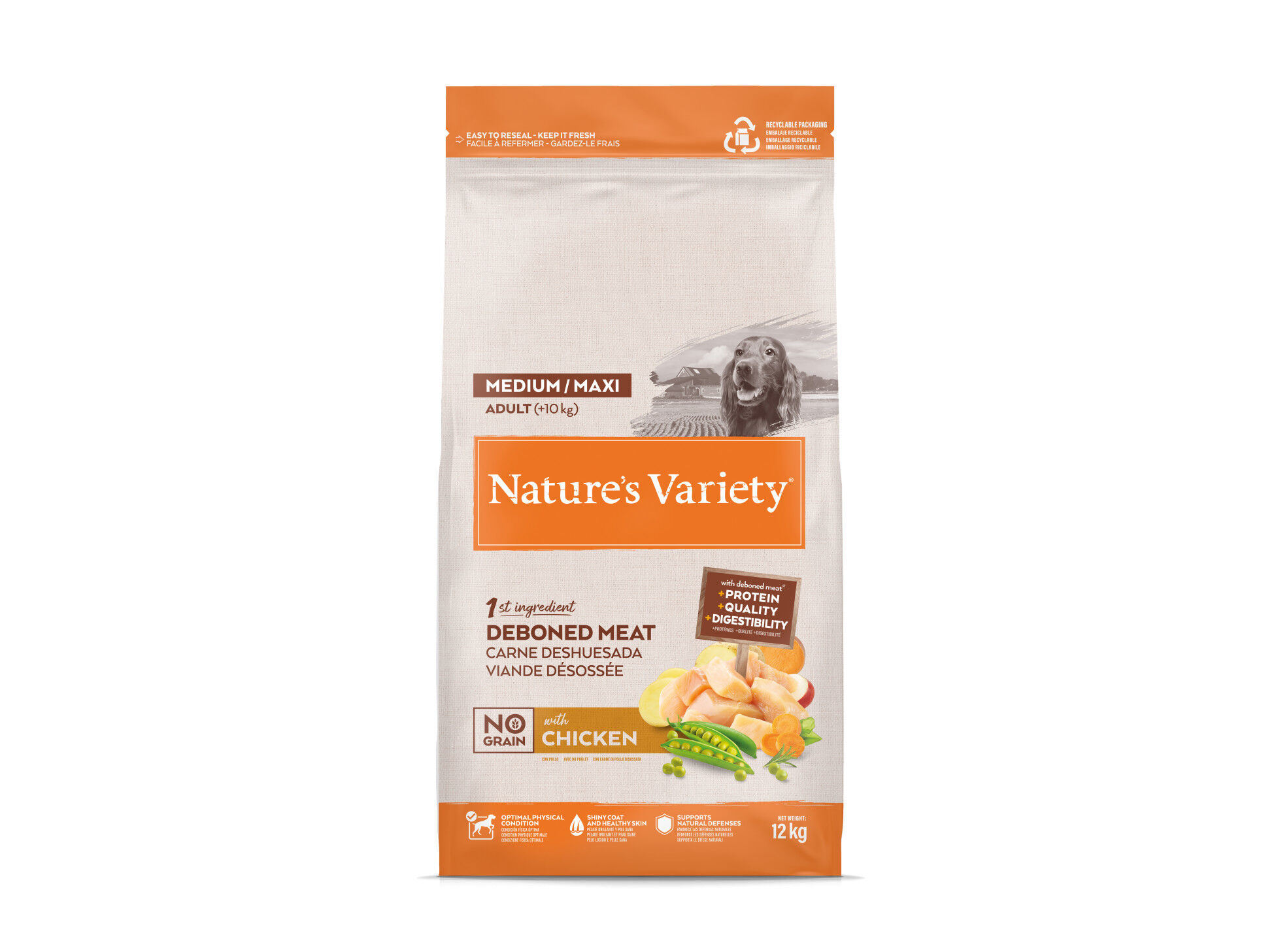 RA&Ccedil;&Atilde;O PARA C&Atilde;O NATURE'S VARIETY NO GRAIN FRANGO 10+2KG image number 1