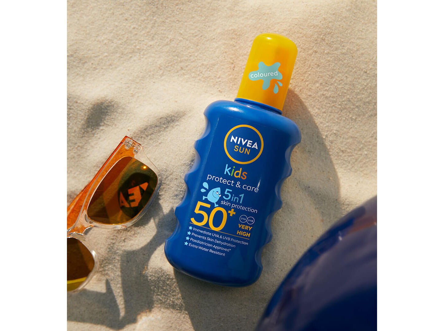 PROTETOR SOLAR PARA CRIAN&Ccedil;AS SPRAY COM COR FP50+ KIDS PROTECT & CARE NIVEA SUN 200 ML image number 1