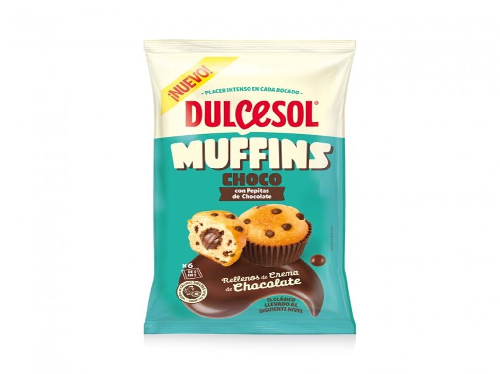 MUFFINS DULCESOL PEPITAS E RECHEIO CHOCOLATE 240G image number 0