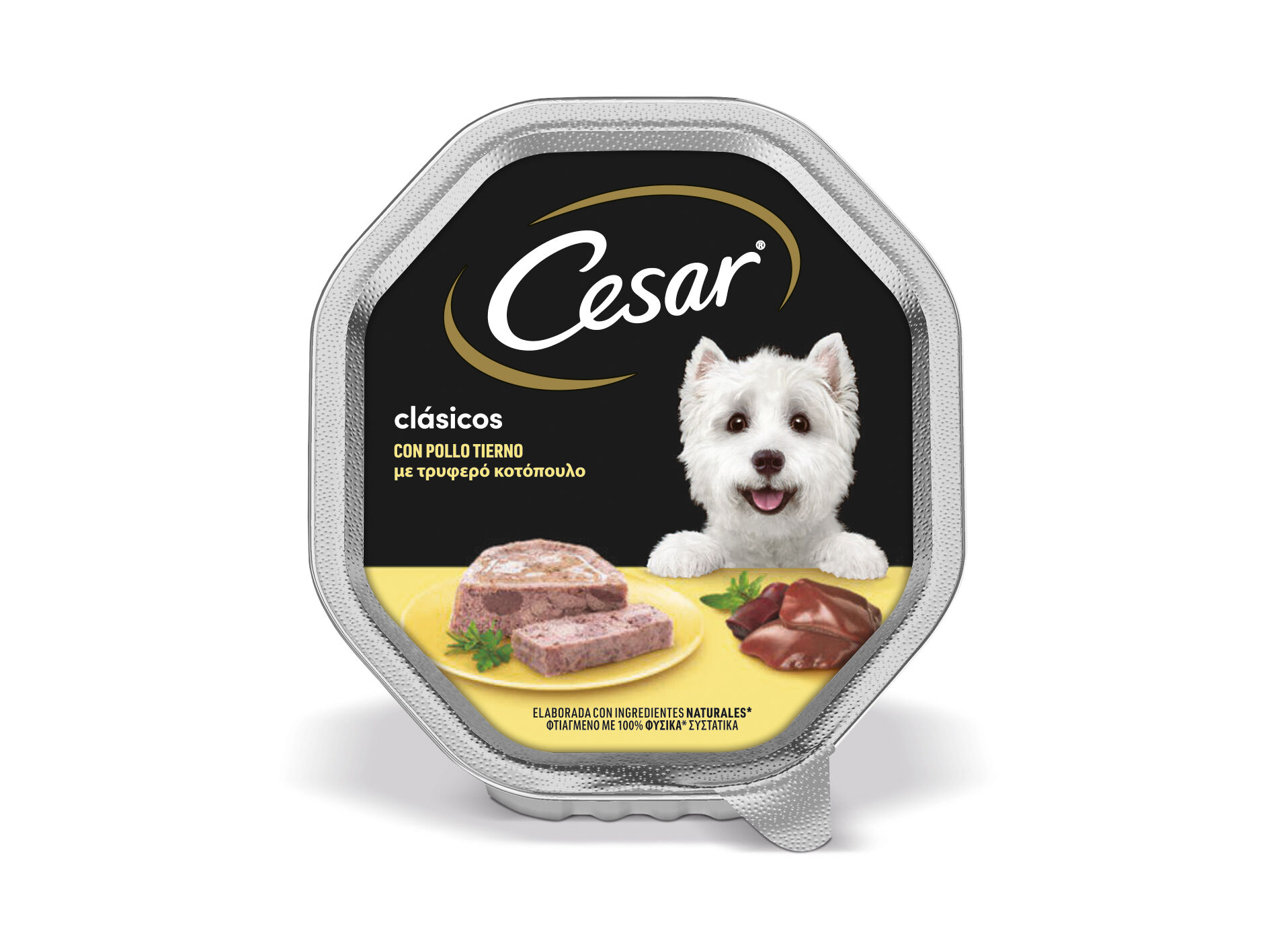 COMIDA H&Uacute;MIDA PARA C&Atilde;O CESAR TERRINA COM PAT&Ecirc; DE FRANGO 150G image number 0