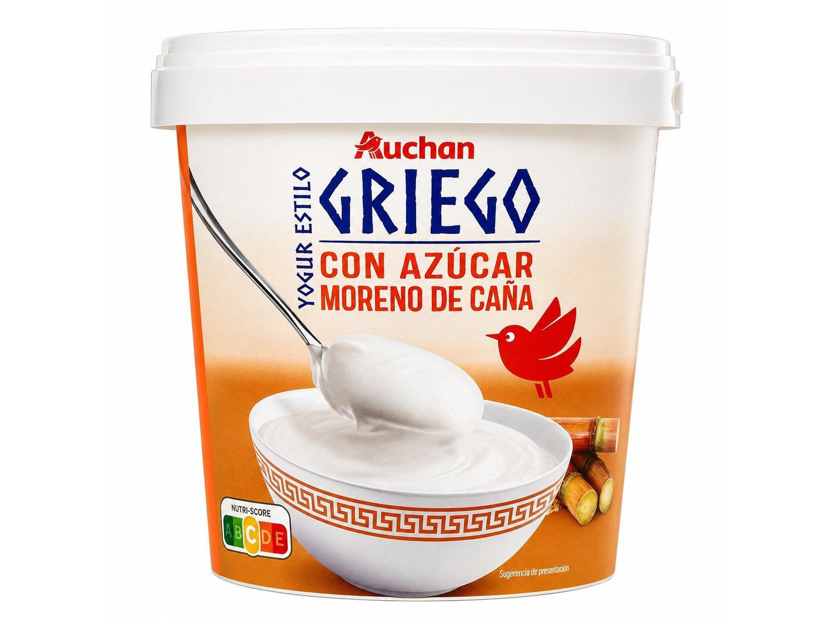IOGURTE GREGO AUCHAN COM A&Ccedil;UCAR MASCAVADO 1KG