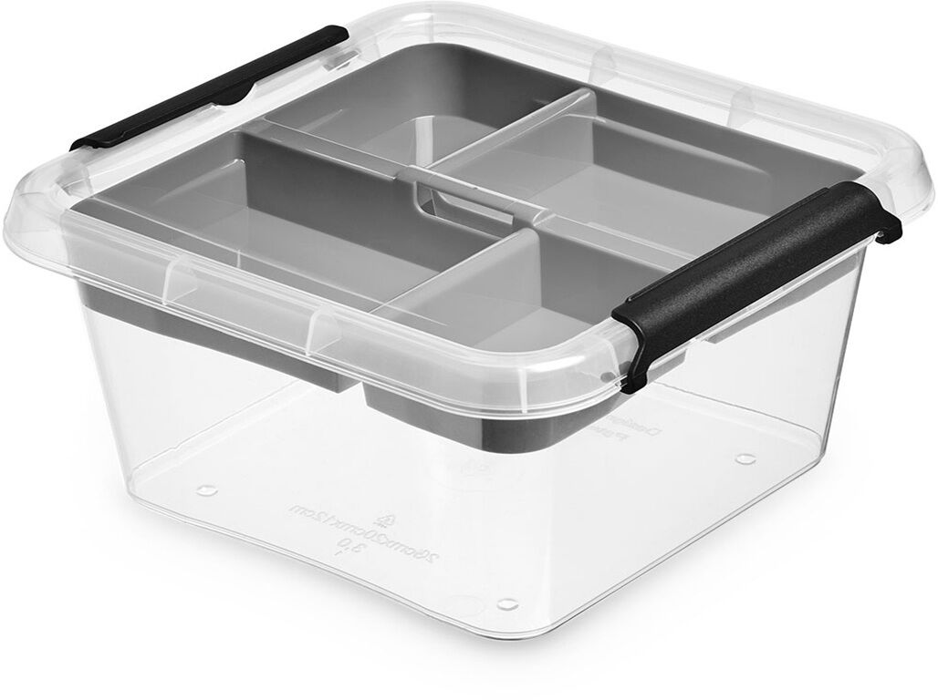 CAIXA TRANSPARENTE SIMPLESTORE 3L COM BANDEJA DML image number 1