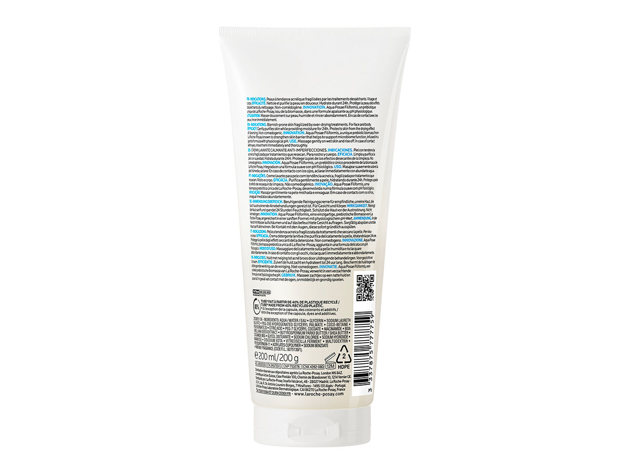 CREME LAVANTE LA ROCHE POSAY EFFACLAR ISOBIOME 200 ML image number 1