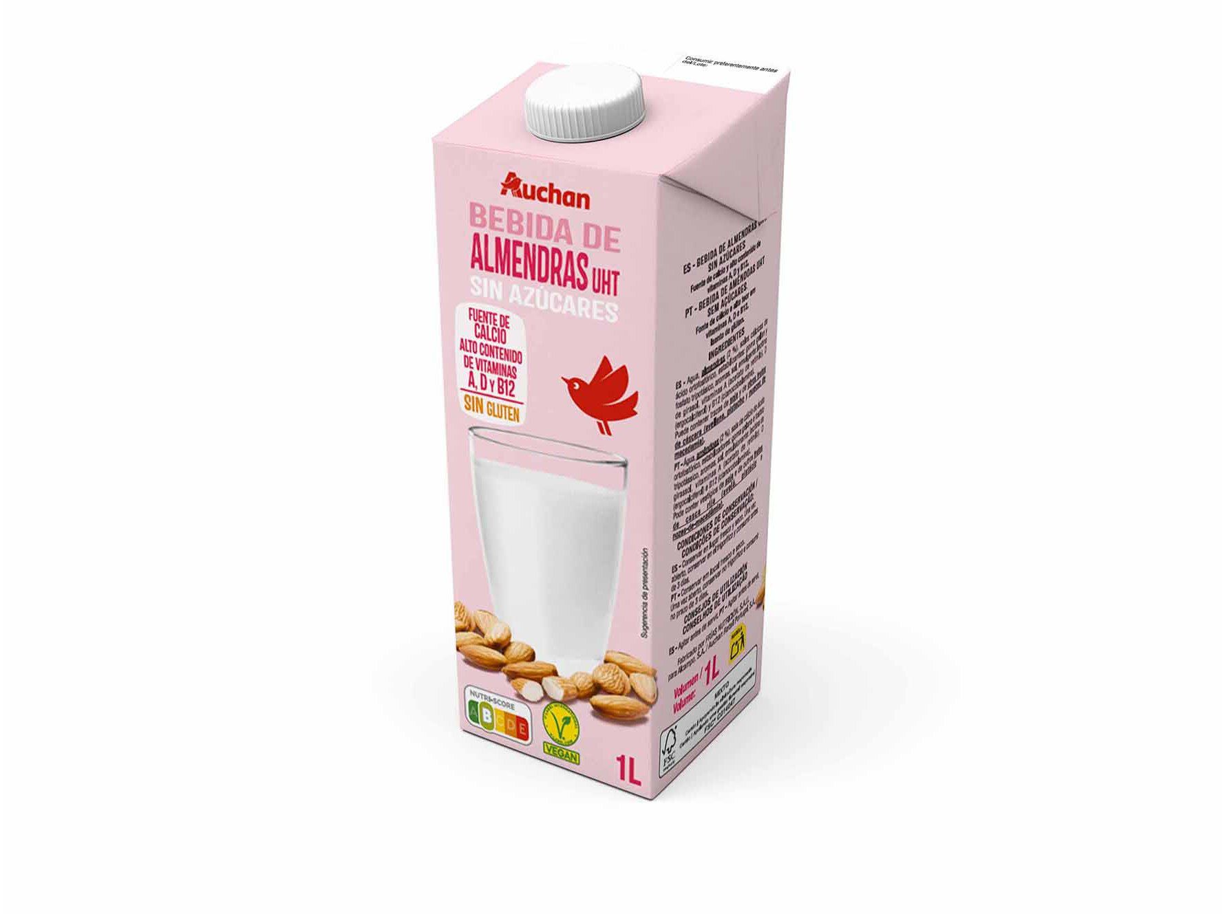 BEBIDA AM&Ecirc;NDOAS AUCHAN SEM A&Ccedil;&Uacute;CARES 1L