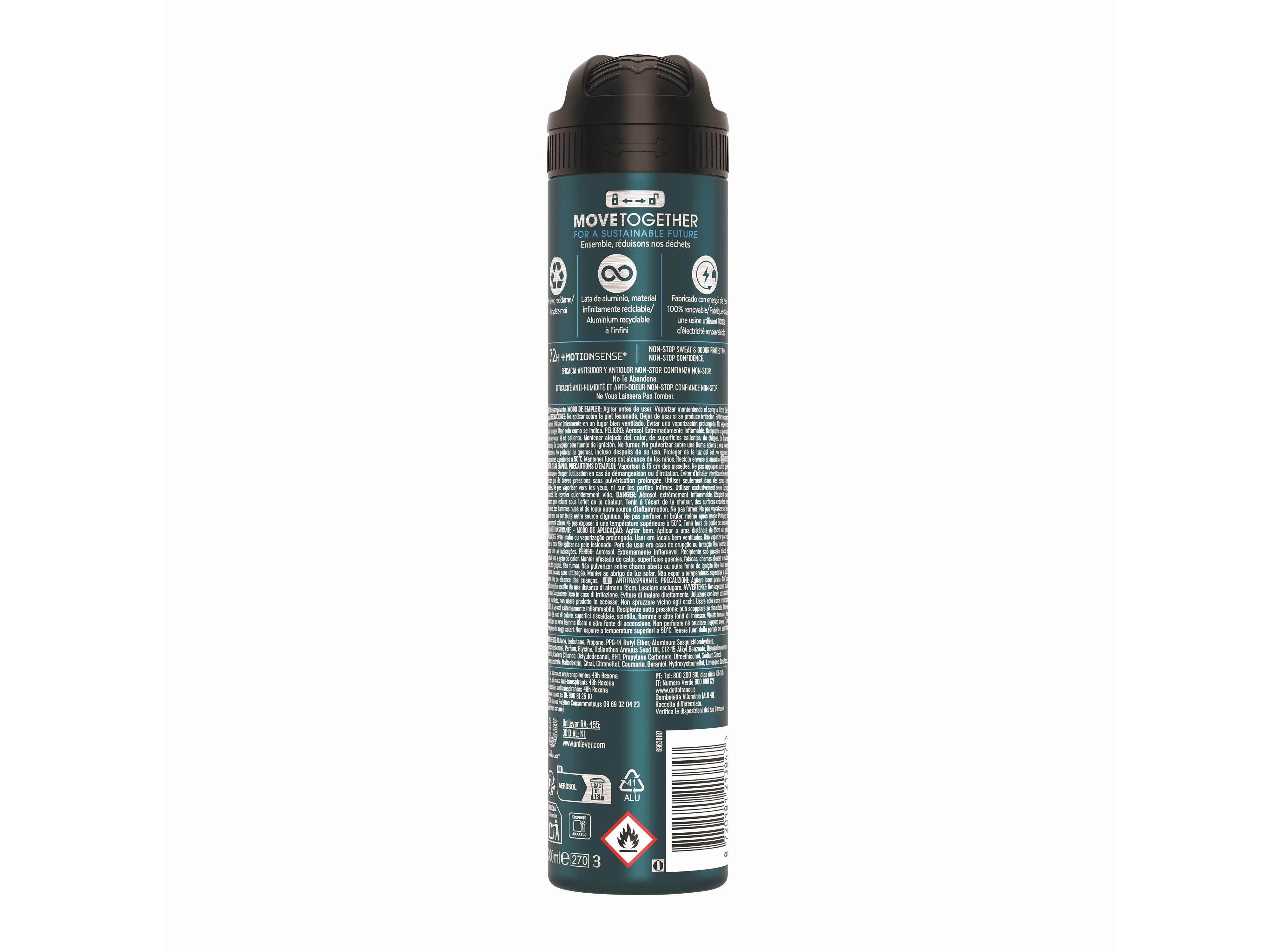 DEO SPRAY REXONA MEN COBALT 72H 200ML image number 1